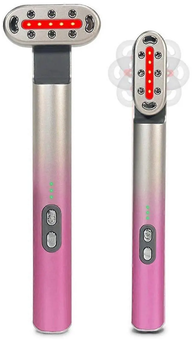Main image of Ecocleanpath Pink 7-in-1 LED Light Therapy Wand for Face & Eye Skincare - At-Home Anti-Aging Device