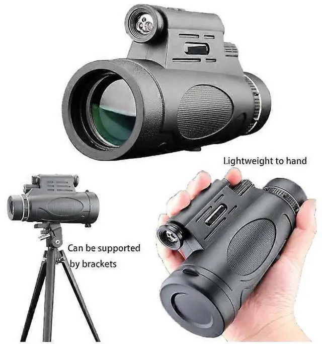 Alt view image 5 of 5 - Ecocleanpath Waterproof Smartphone Monocular Telescope - High Magnification, Portable for Birdwatching Hiking Concert (Black)