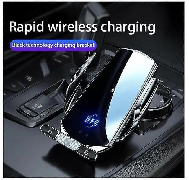 Alt view image 4 of 5 - Ecocleanpath 15W Fast Wireless Car Charger Phone Holder, Auto Clamping Air Vent Mount with Magnetic Charging (White)