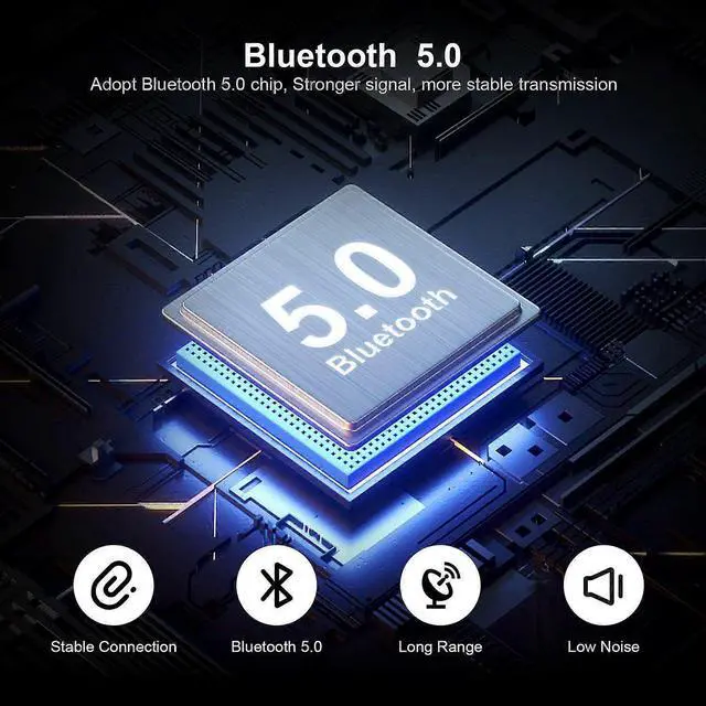 Alt view image 3 of 5 - Ecocleanpath AUX Bluetooth 5.0 Car Adapter with Noise Canceling, 18H Playtime & Dual Connection