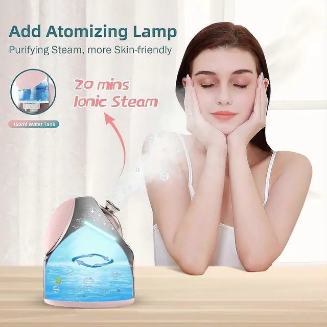 Alt view image 2 of 5 - Ecocleanpath Mini Aromatherapy Facial Steamer & Humidifier with Nano Steam, Essential Oil Caps for Skin Care