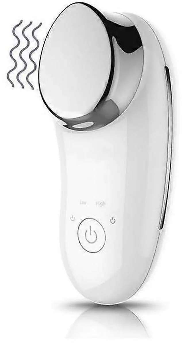Main image of Ecocleanpath White Sonic Facial Massager - Ionic Deep Cleansing & Anti-Wrinkle Lifting Device