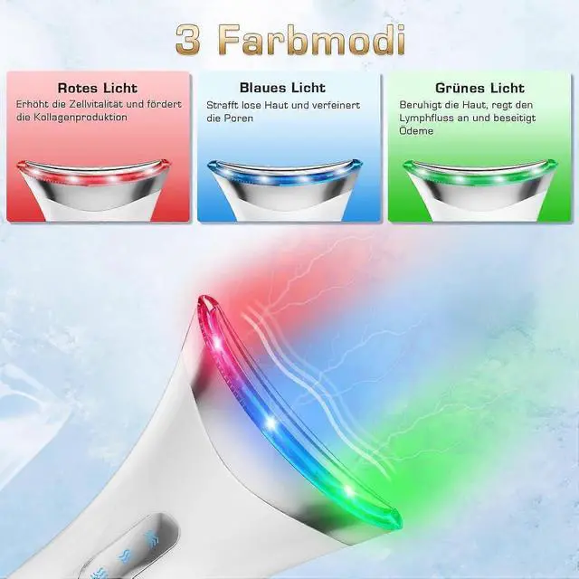 Alt view image 3 of 5 - Ecocleanpath Rechargeable EMS Face Massager with 3 Light Modes & Heating for Anti-Wrinkle Lifting