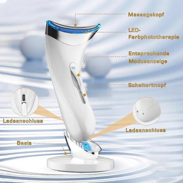 Alt view image 5 of 5 - Ecocleanpath Rechargeable EMS Face Massager with 3 Light Modes & Heating for Anti-Wrinkle Lifting