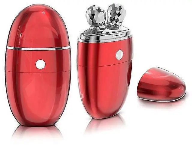 Main image of Ecocleanpath Y-Shape 3D Roller Facial Massager: Micro-Current Lifting, Wrinkle Reduction & Contouring (Red)