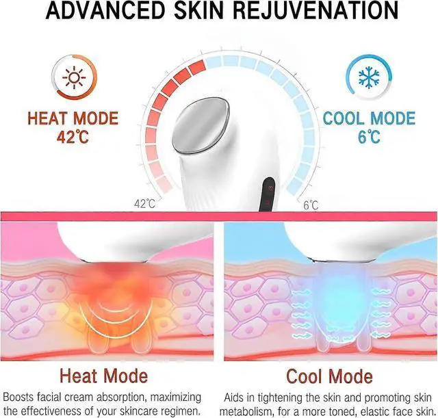 Alt view image 2 of 5 - Ecocleanpath 2024 Electric Face Massager with Cool & Heat Modes for Skin Tightening, Firming & Wrinkle Reduction