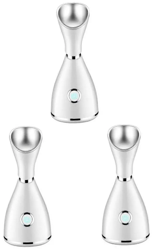 Main image of Ecocleanpath 3-Piece Nano Steaming Face Instrument Set, White | Hot Spray Hydration & Deep Cleansing