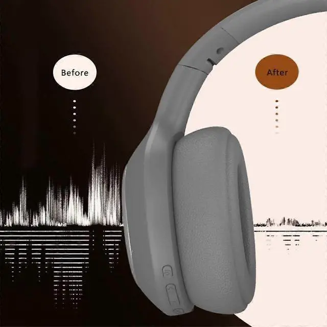 Alt view image 4 of 5 - Ecocleanpath ENC Noise Cancelling Wireless Bluetooth Headset, Low Latency Gaming Mode, HiFi Stereo Mic (Off-White)