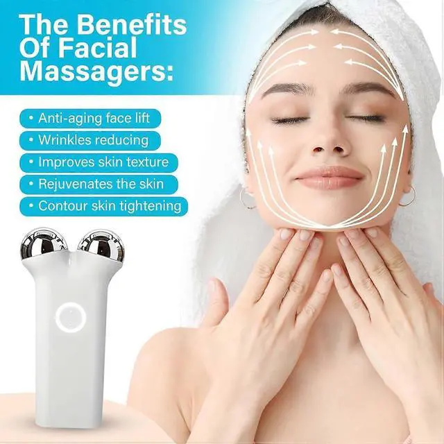 Alt view image 2 of 5 - Ecocleanpath White Microcurrent Facial Device - Anti-Aging, Wrinkle Reduction & Skin Tightening, USB Rechargeable