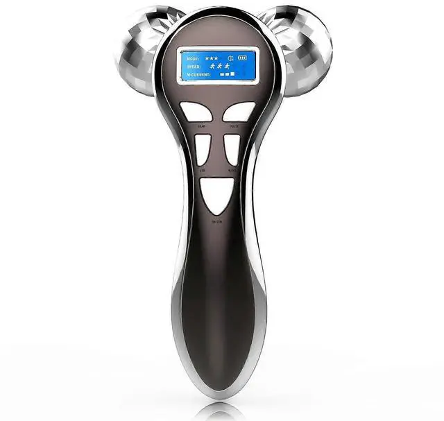 Main image of Ecocleanpath 4D Microcurrent Facial Roller - 5 Intensity Levels, Face & Eye Massager, Rejuvenating Skin Care Tool, Black