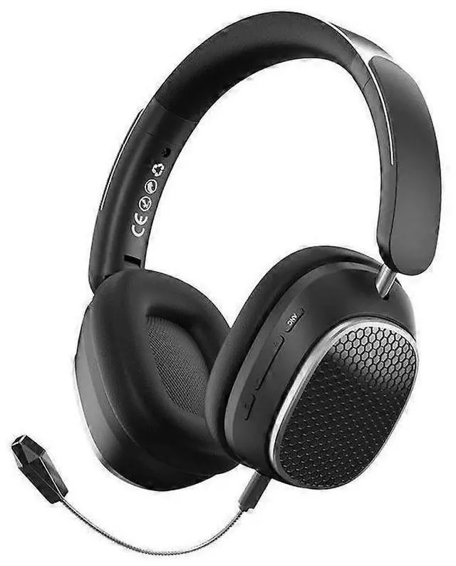 Main image of Ecocleanpath Bluetooth 5.3 Wireless Headphones with ENC Noise Cancelling Mic, HiFi Stereo Foldable for Phone/PC (Black)