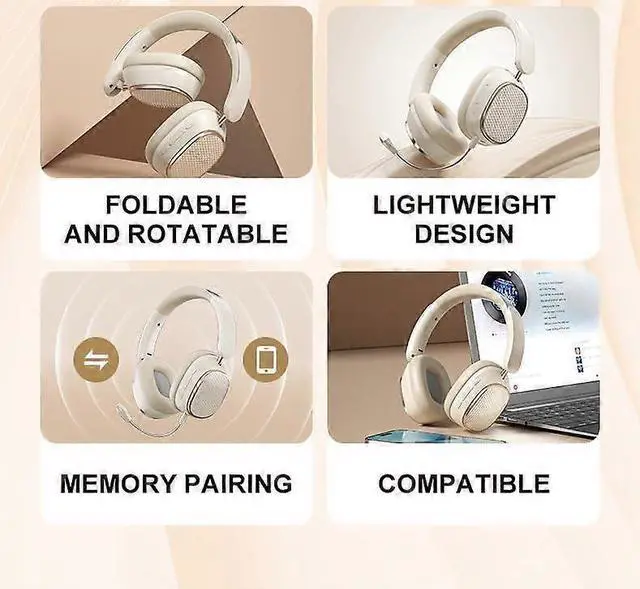 Alt view image 3 of 5 - Ecocleanpath Bluetooth 5.3 Wireless Headphones with ENC Noise Cancelling Mic, HiFi Stereo Foldable for Phone/PC (Black)