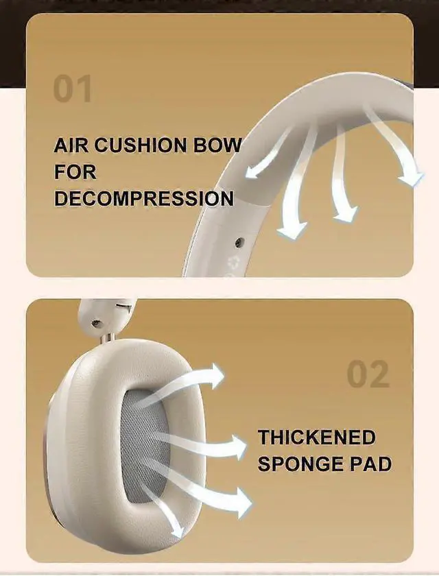 Alt view image 5 of 5 - Ecocleanpath Bluetooth 5.3 Wireless Headphones with ENC Noise Cancelling Mic, HiFi Stereo Foldable for Phone/PC (Black)