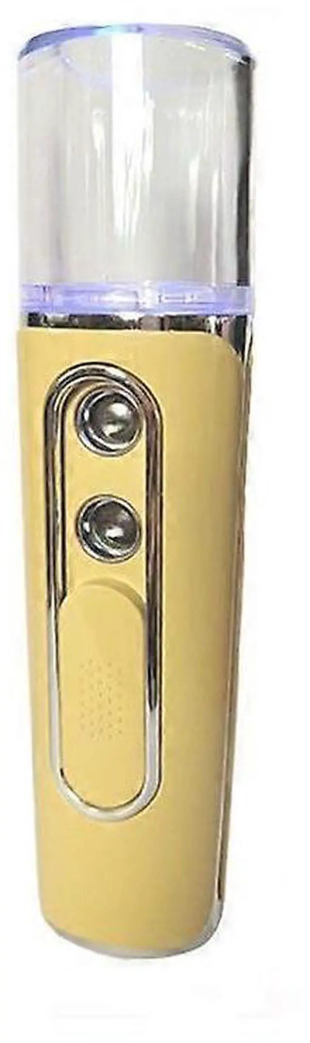 Main image of Ecocleanpath USB Rechargeable Nano Facial Sprayer, Cool Mist Steamer with Visible Water Tank, Yellow