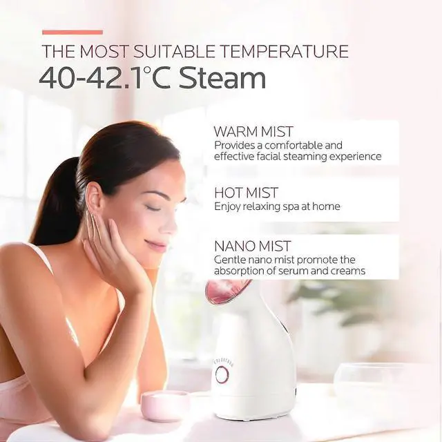 Alt view image 4 of 5 - Ecocleanpath Blue Nano Ion Facial Steamer - Deep Pore Cleansing & 20x Better Absorption for All Skin Types