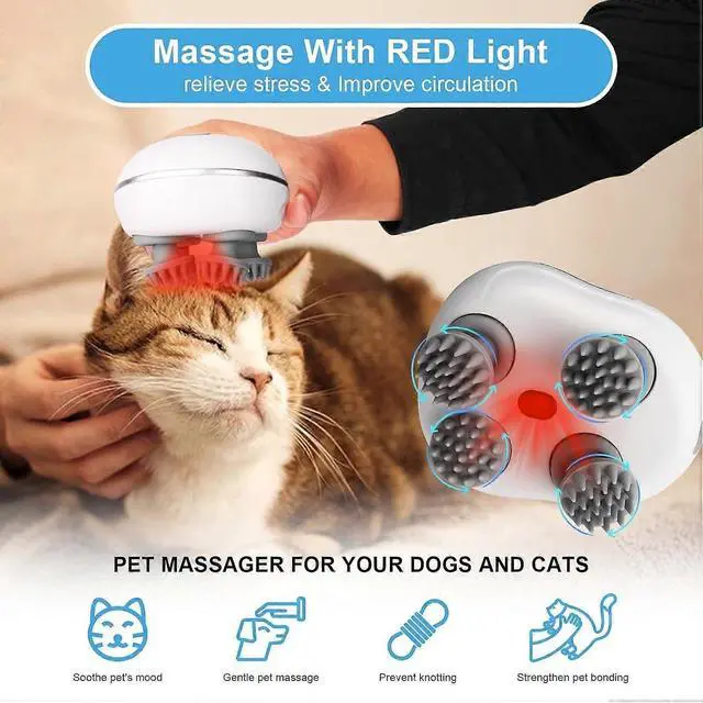 Alt view image 5 of 5 - Ecocleanpath Electric Pet Massager for Cats & Dogs - 3 Modes, IPX7 Waterproof, USB Rechargeable (Green)