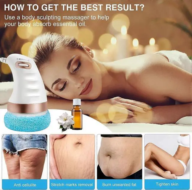 Alt view image 4 of 4 - Ecocleanpath White Electric Body Sculpting Machine - Handheld Cellulite Massager for Stomach & Belly Fat