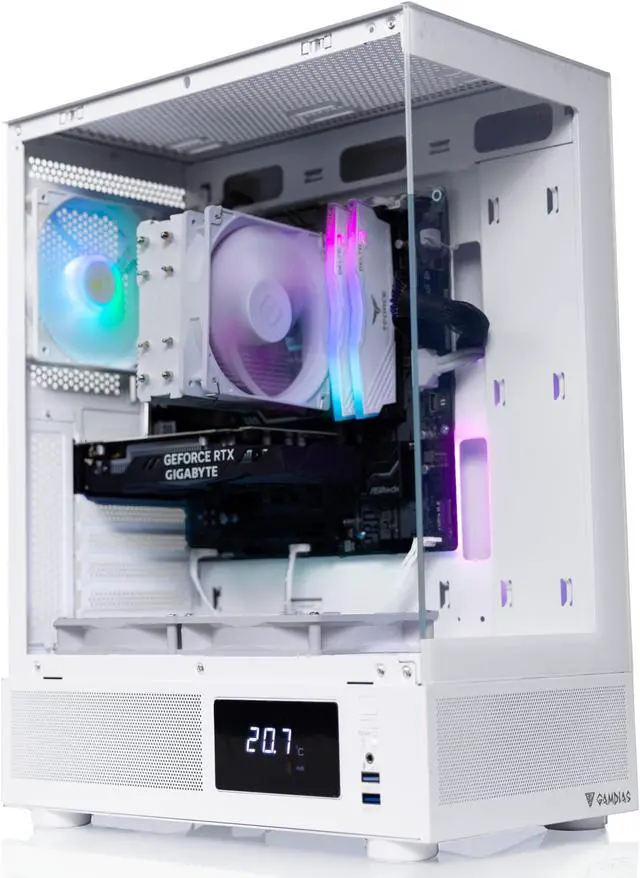 Main image of VRLA Tech GeForce RTX 3050 Intel Core i3-12100F 16GB DDR4 1TB NVMe 600W PSU Windows Gaming PC Desktop White