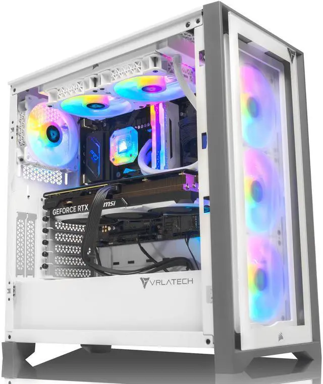 Main image of VRLA Tech GeForce RTX 5070 Ti Intel Core Ultra 7 265K 32GB RGB 6000MHz DDR5 2TB NVMe 850W PSU Windows Gaming PC Desktop - White