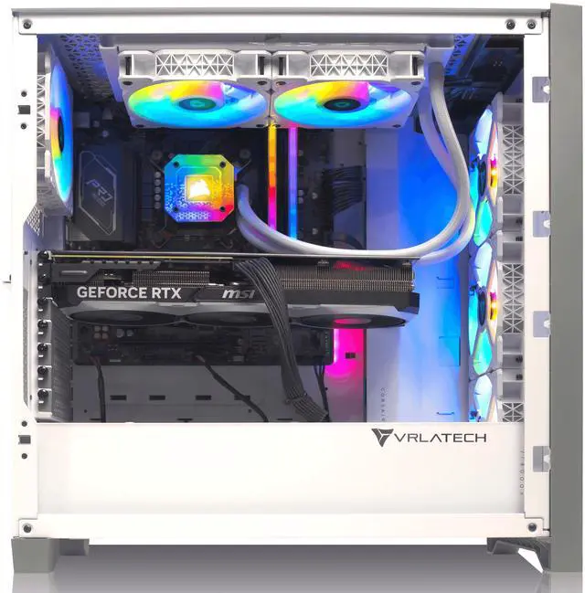 Alt view image 2 of 3 - VRLA Tech GeForce RTX 5070 Ti Intel Core Ultra 7 265K 32GB RGB 6000MHz DDR5 2TB NVMe 850W PSU Windows Gaming PC Desktop - White