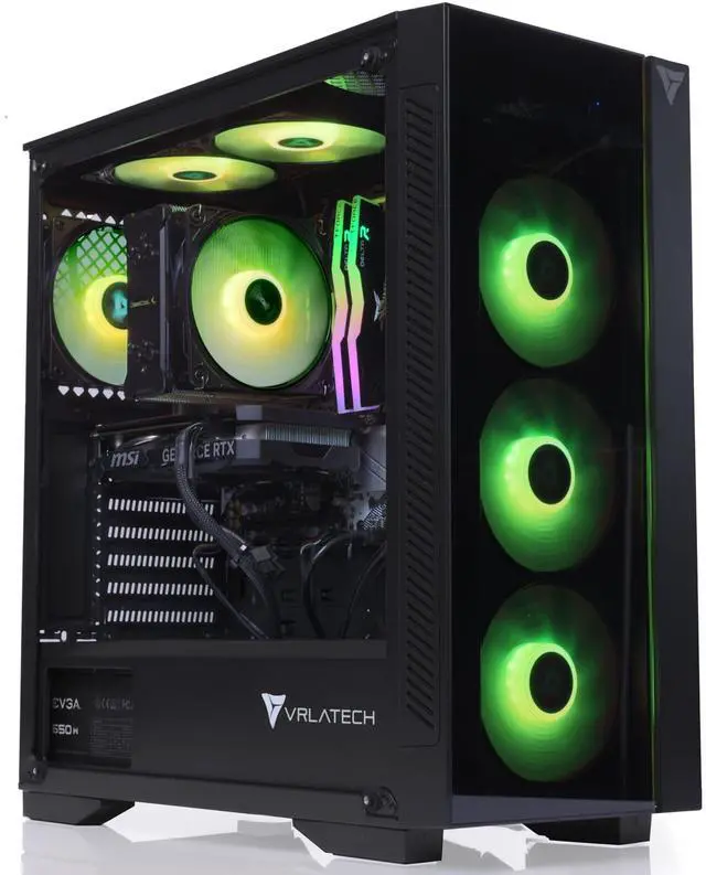 Main image of VRLA Tech GeForce Radeon RX 9060 XT Intel Core i5-14400F 32GB DDR5 1TB NVMe 600W PSU Windows Gaming PC Desktop