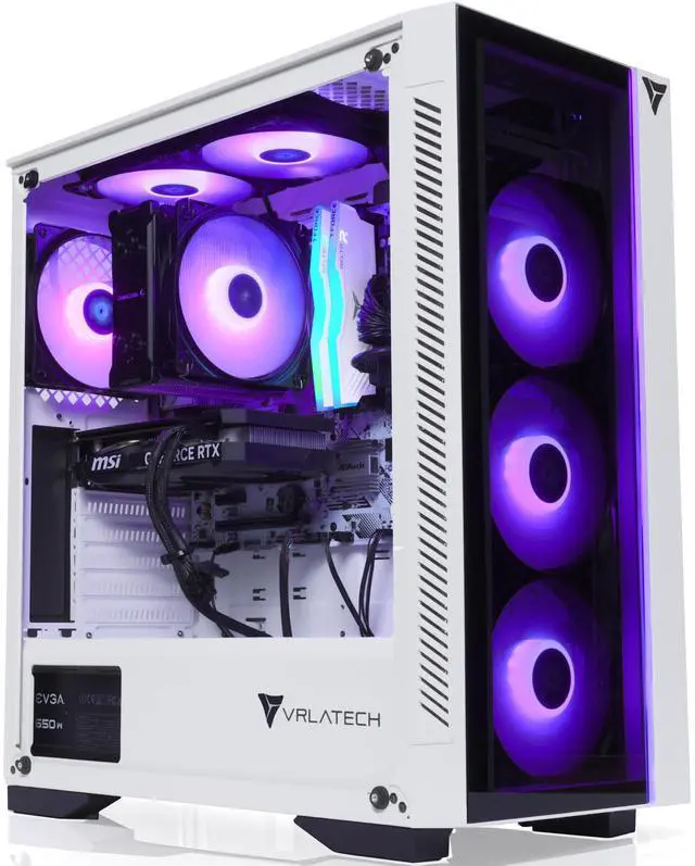 Main image of VRLA Tech GeForce Radeon RX 9060 XT Intel Core i5-14400F 32GB DDR5 1TB NVMe 600W PSU Windows Gaming PC Desktop White