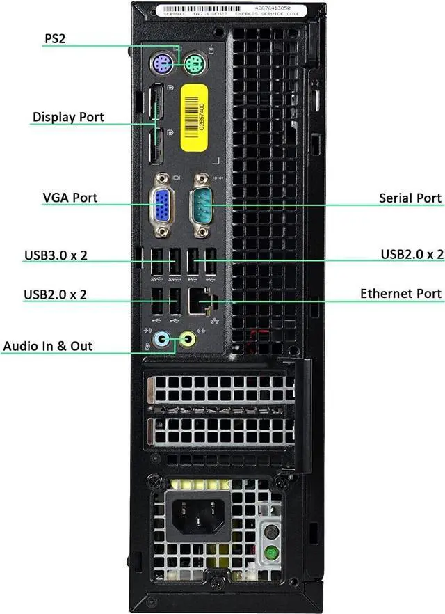 Alt view image 4 of 6 - Dell OptiPlex 9020 SFF Computer Desktop Intel Core i7 32GB Ram 1TB SSD Windows 11 Pro