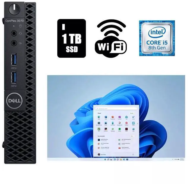 Refurbished: Dell OptiPlex 3070 Micro Intel Core i5-8500T