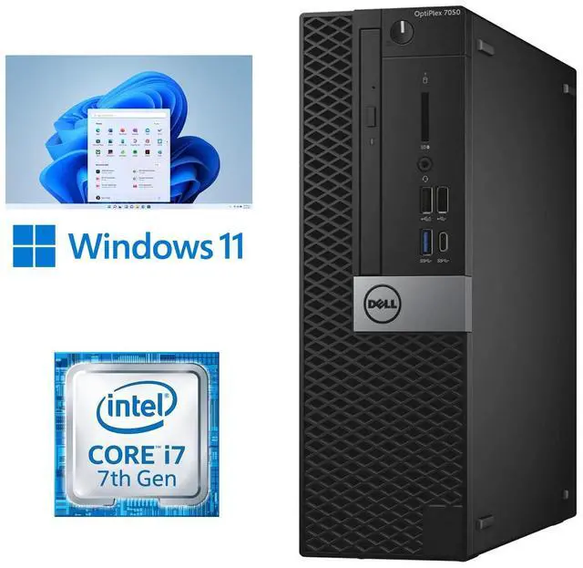 Main image of Dell OptiPlex 7050 SFF Intel Core i7 Desktop Computer 32GB RAM 1TB NVMe SSD Wi-Fi Windows 11 Pro