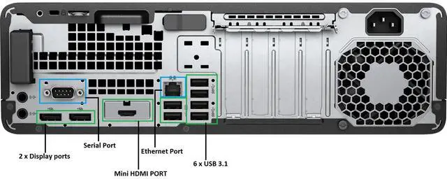 Alt view image 5 of 6 - HP EliteDesk 800 G4 SFF Desktop Computer Intel Core i5 8th Gen 16GBRam 240SSD Wi-Fi Windows 11 Pro