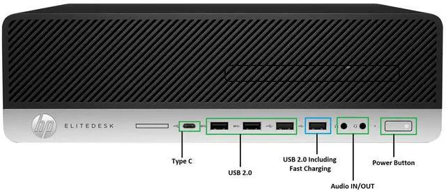 Alt view image 4 of 6 - HP EliteDesk 800 G4 SFF Desktop Computer Intel Core i5 8th Gen 16GBRam 240SSD Wi-Fi Windows 11 Pro