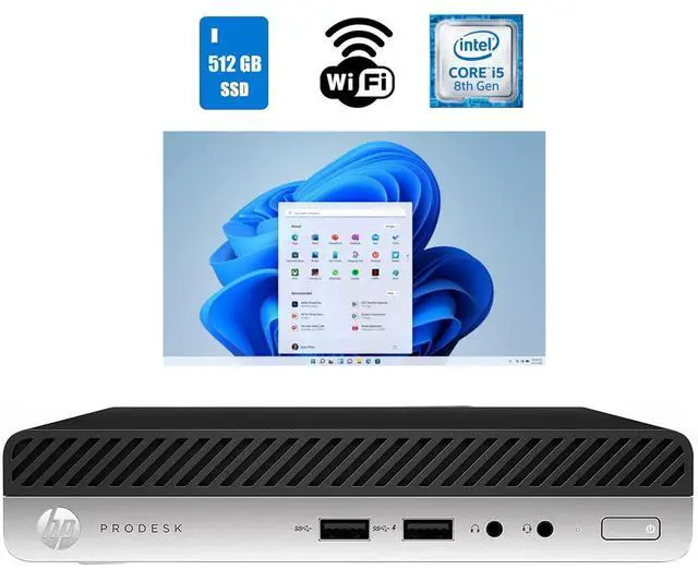 Main image of HP ProDesk 400 G4 Micro Computer Hexa-Core i5 8th Gen 16GBRam 512GB SSD Wi-Fi Windows 11 Pro
