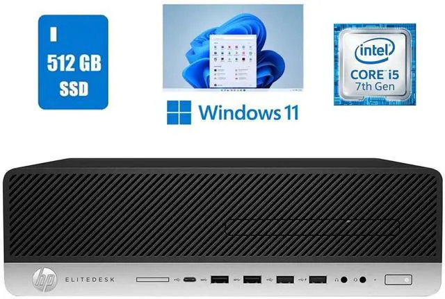 Main image of HP EliteDesk 800 G3 SFF Desktop Computer Core i5 32GB Ram 512GB SSD Wi-Fi Windows 11 Pro