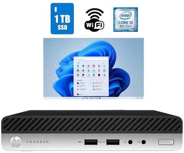 Main image of HP ProDesk 400 G4 Micro Computer Core i5 8th Gen 32 GB Ram 1TB SSD Wi-Fi Windows 11 Pro