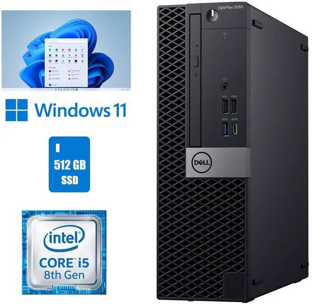 Main image of Dell OptiPlex 5060 SFF Core i5-8500 8th Gen Desktop Computer 16GB RAM 512GB SSD Wi-Fi Windows 11 Pro (25H2)