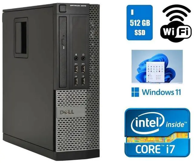 Main image of Dell OptiPlex 9010 SFF Computer Desktop Core i7 16GB Ram 512GB SSD Wi-Fi Windows 11 Pro
