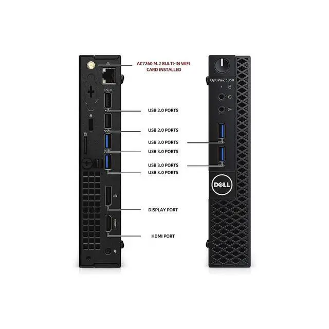 Alt view image 2 of 7 - Dell OptiPlex 3050 Micro Core i5 Desktop Computer 8GB RAM 128GB SSD Wi-Fi Windows 11 Pro (Refurbished)