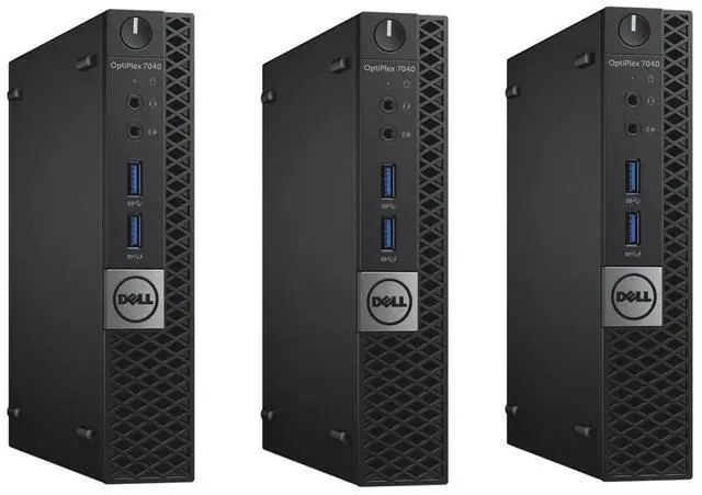 Main image of Lot of 3 Dell OptiPlex 7040 Micro Core i5 Desktop Computer 8GB RAM 128GB SSD Wi-Fi Windows 11 Pro (Refurbished)