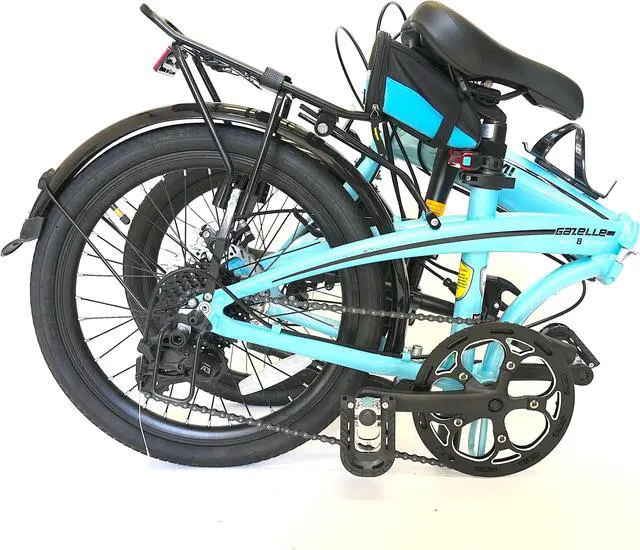 Alt view image 4 of 6 - The Origami Gazelle is a great companion for anyone wanting a versatile and lightweight folding bike. Its 8-speed gear set and disc brakes make it a great commuter or weekend bike.