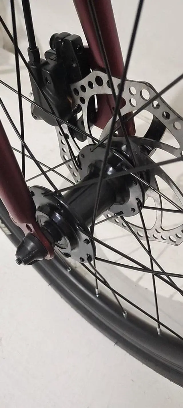 Alt view image 5 of 7 - The Origami Lotus packs a lot of performance into a compact and sporty package. Chromoly frame, 16" wheels, 9-speed gear set, 58T chainring, and hydraulic disc brakes.