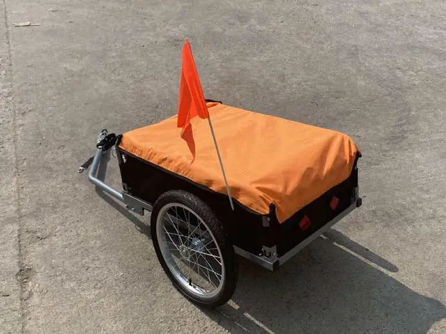 Alt view image 2 of 7 - The Origami folding utility trailer has capacity for four large grocery bags and folds flat with no tools required.  It is perfect for you RV or Boat, or just that trip to the grocery store.