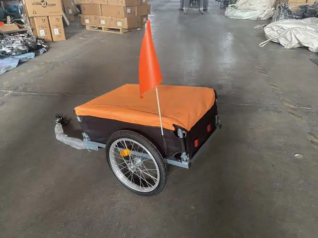 Alt view image 3 of 7 - The Origami folding utility trailer has capacity for four large grocery bags and folds flat with no tools required.  It is perfect for you RV or Boat, or just that trip to the grocery store.