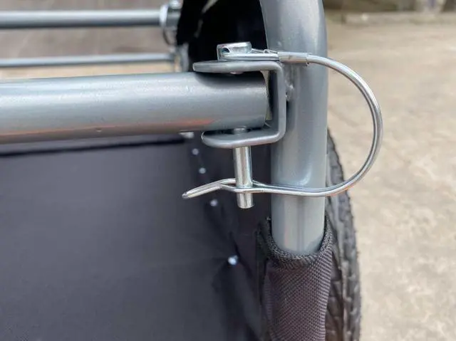 Alt view image 4 of 7 - The Origami folding utility trailer has capacity for four large grocery bags and folds flat with no tools required.  It is perfect for you RV or Boat, or just that trip to the grocery store.