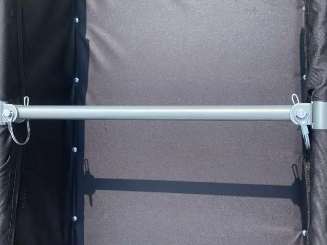 Alt view image 5 of 7 - The Origami folding utility trailer has capacity for four large grocery bags and folds flat with no tools required.  It is perfect for you RV or Boat, or just that trip to the grocery store.