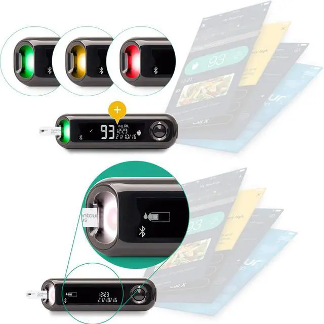 Alt view image 4 of 7 - CONTOUR® PLUS ONE Blood Glucose Kit, Contour Plus One Meter, 100 Contour NEXT Blood Glucose Test Strips, 105 Lancets, 100 Disinfectant Cotton, Zipper bag present