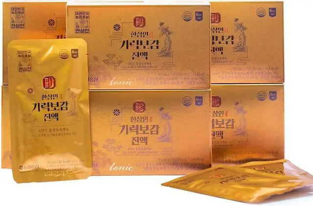 Main image of HANSAMIN 6-Year-Old Red Ginseng Extract Tonic for Healthy Lifestyle, Boost Energy, All Natural, Product of Korea, (50ml x 30 Packs)