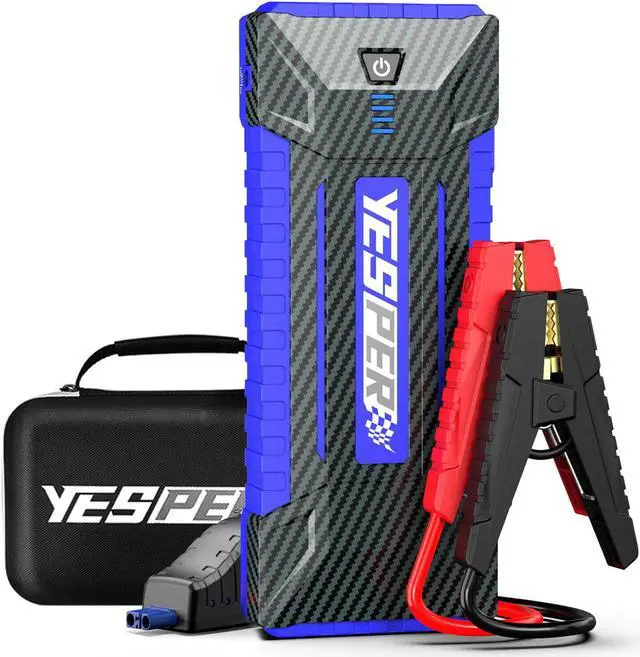 Main image of YESPER 2160A Car Battery Jump Starter 16000mAh start 12V Vehicles up to 9.0L Gas and 7.0L Diesel Engine Portable Battery Pack