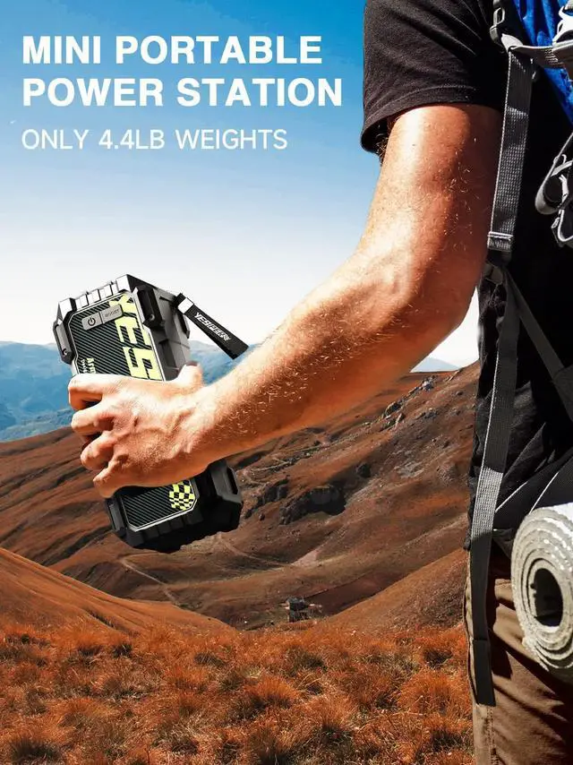 Alt view image 6 of 7 - YESPER Portable Power Station 240Wh with 120W AC Output,PD100W USB-C in/Output Jump Starter 3000A Start up to 10.0L Gas/8.0L Diesel engines