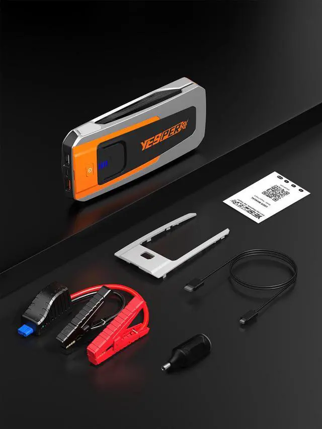 Alt view image 7 of 7 - Yesper Battery Jump Starter,2160A peak Portable Car Starter with LED &USB QC3.0,12V Auto Car Jumper Starter up to 9.0L Gas/7L Diesel Engines,Jump Box