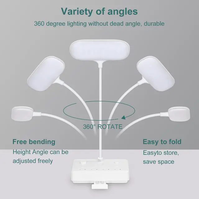 Alt view image 6 of 7 - BBJY 3 Colours Changing Table Lamp with Power Strip for Bedroom - Nightstand Lamps with 4 AC Outlet and 2 USB Charging Port, 2 Switches for Power/Colour Control, Desk Lamp with Socket for Office Home
